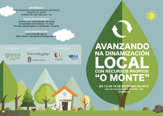 O GIEEA organiza o Curso de Extensión Universitaria: "Avanzando na dinamización local con recursos propios: O Monte" 